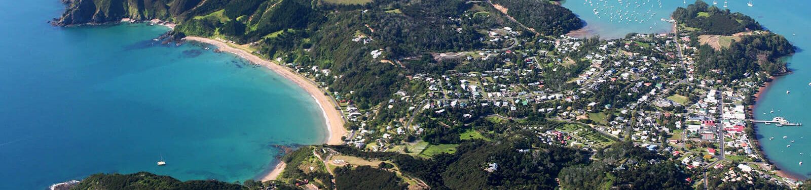 Aerial view of Russell, Bay of Islands